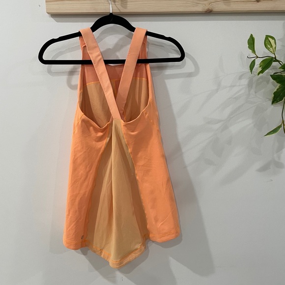 lululemon athletica Tops - Lululemon orange cross back tank top size 12
